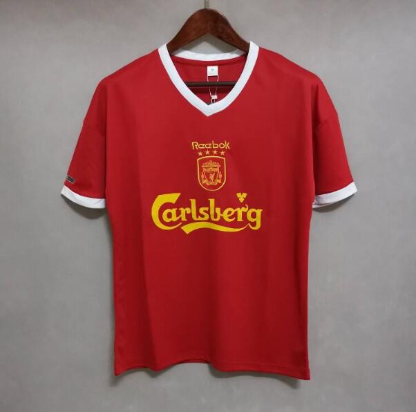 2001-02 Liverpool Retro Home Kit Soccer Jersey